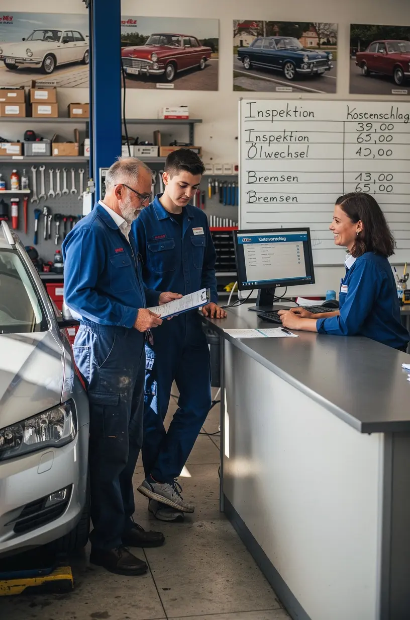 Autoheber hebt Fahrzeug an, um Unterboden für Wartungsarbeiten zugänglich zu machen.